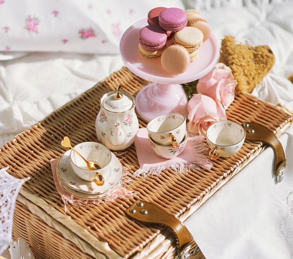 LoveShackFancy Floral Tea Party Set Pottery Barn Kids AU